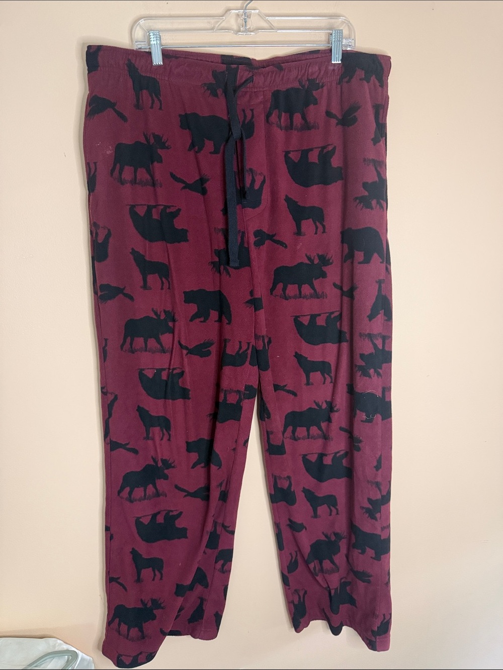 croft & barrow Burgundy Moose Print Lounge Pants